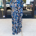 Blue Paisley Midi Skirt-410 Shorts/Skirts-SKIES ARE BLUE-July & June Women's Fashion Boutique Located in San Antonio, Texas