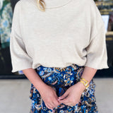 The Kimmy Sweater Top - Oatmeal-230 Sweaters/Cardis-ENTRO-July & June Women's Fashion Boutique Located in San Antonio, Texas