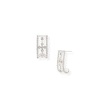 Natalie Wood - Legacy Cross Mini Drop Earrings - Silver-110 Jewelry & Hair-Natalie Wood-July & June Women's Fashion Boutique Located in San Antonio, Texas