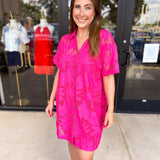 Hot Pink Lace Mini Dress-510 Mini-FATE-July & June Women's Fashion Boutique Located in San Antonio, Texas