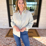 Bow Detailed Blouse - Mint-200 Fashion Blouses-IN FEBRUARY-July & June Women's Fashion Boutique Located in San Antonio, Texas