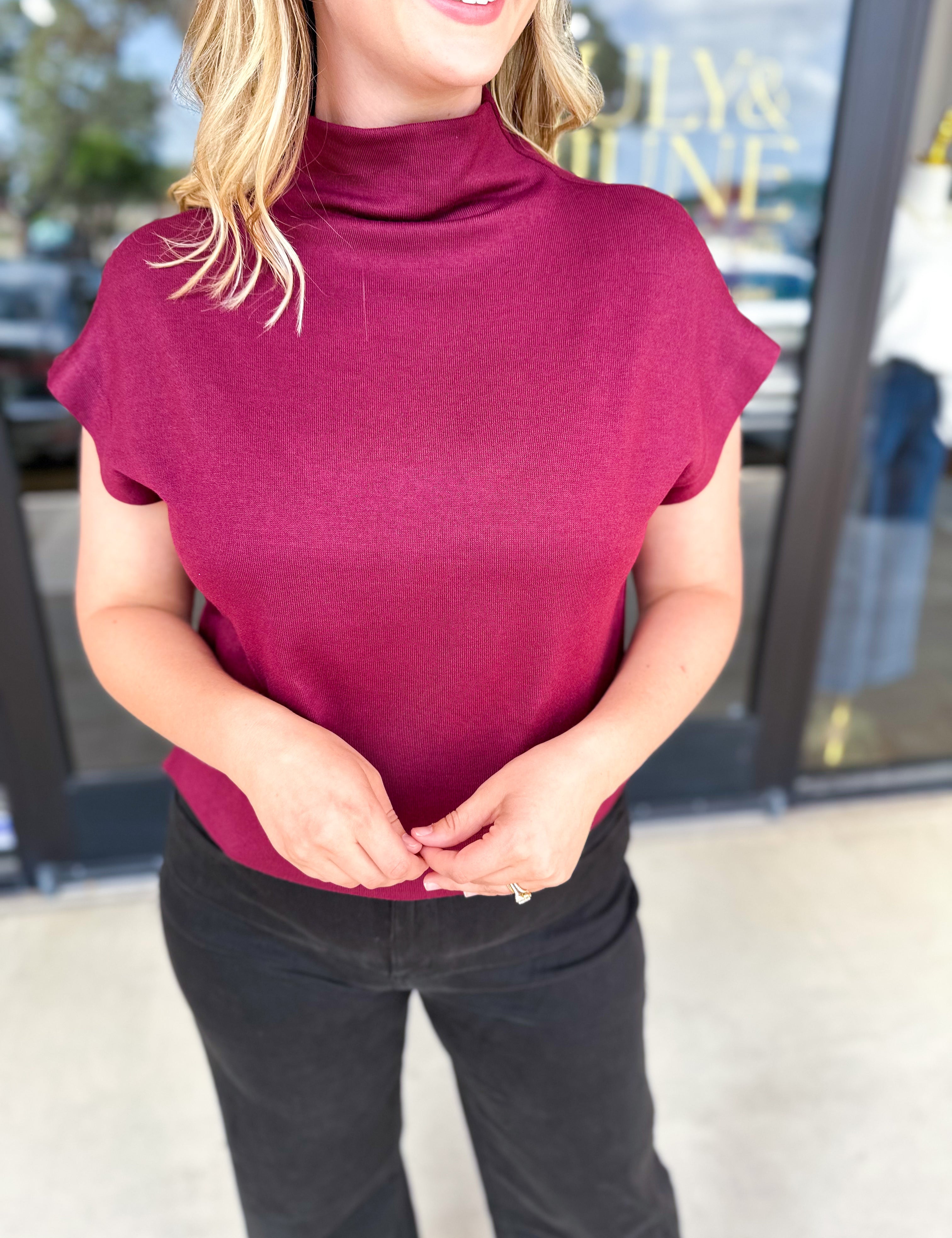 The Classic Chic Top - Maroon-210 Casual Blouses-ENTRO-July & June Women's Fashion Boutique Located in San Antonio, Texas