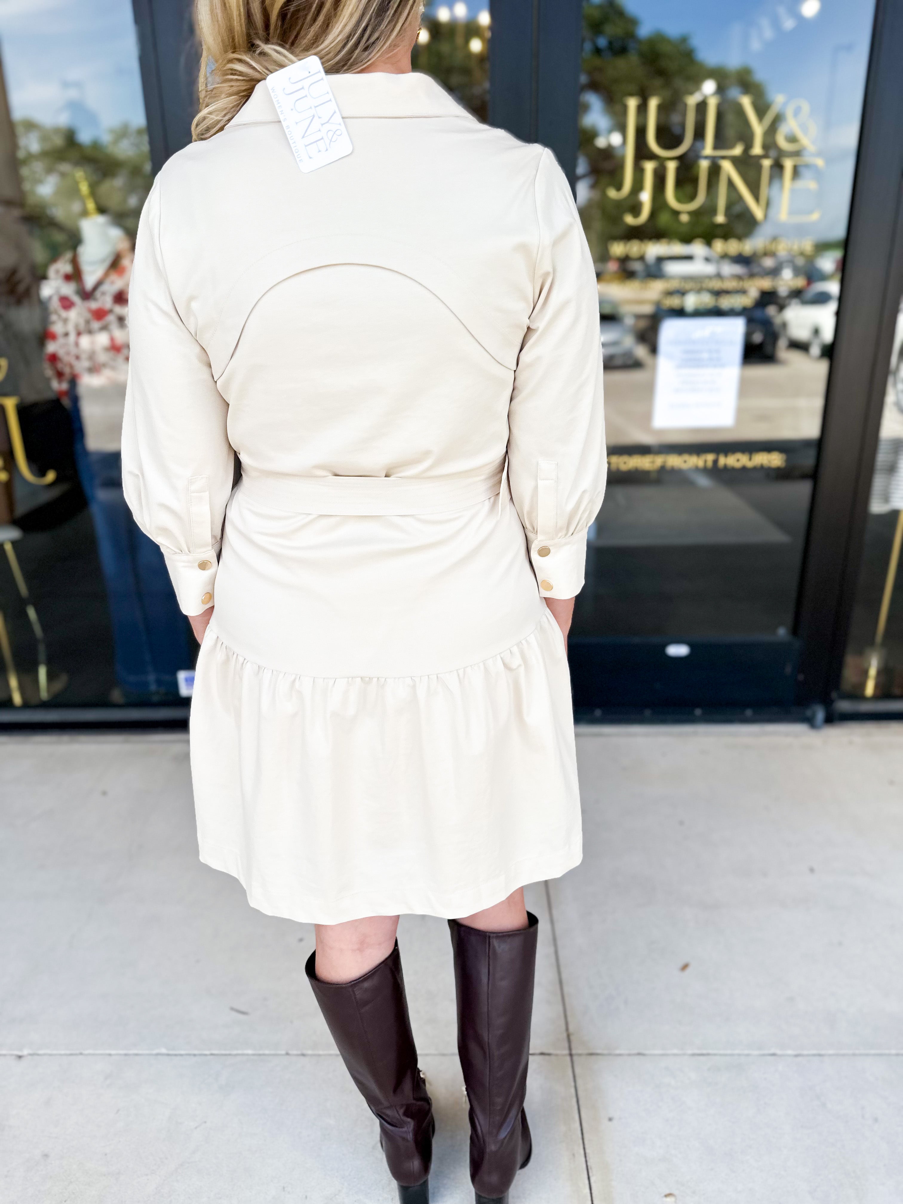 THML - Chic Cream Mini Dress-510 Mini-THML-July & June Women's Fashion Boutique Located in San Antonio, Texas