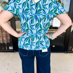 Mary Square - Lainey Reflecting Green Blouse-200 Fashion Blouses-MARY SQUARE-July & June Women's Fashion Boutique Located in San Antonio, Texas