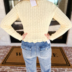 Pointelle Cardigan - Butter Yellow-230 Sweaters/Cardis-ALLIE ROSE-July & June Women's Fashion Boutique Located in San Antonio, Texas