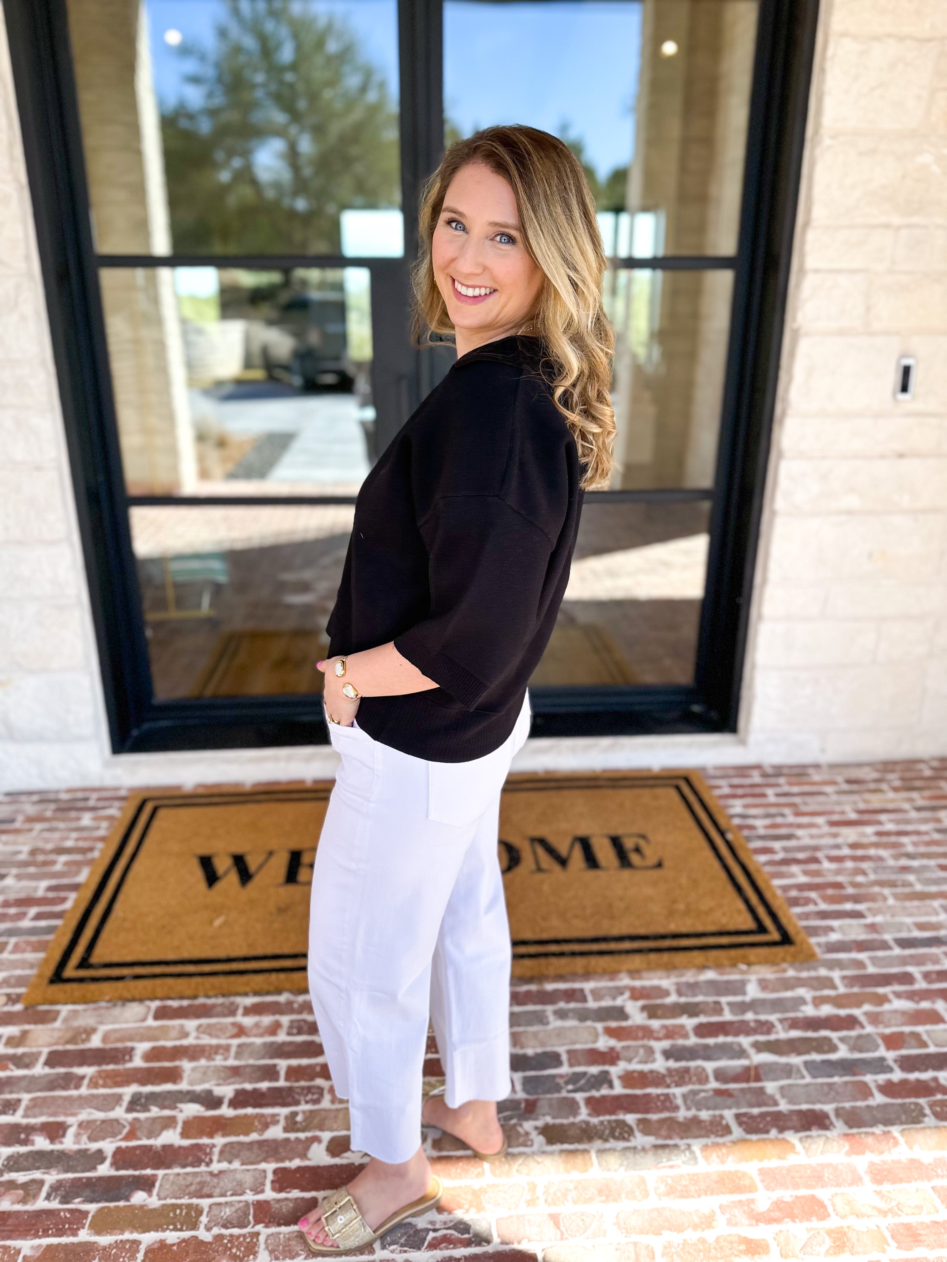 The Go-To Girl Sweater Top - Black-230 Sweaters/Cardis-ENTRO-July & June Women's Fashion Boutique Located in San Antonio, Texas