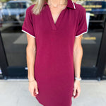 Modal Athletic Mini Dress - Rosewood-510 Mini-SKIES ARE BLUE-July & June Women's Fashion Boutique Located in San Antonio, Texas