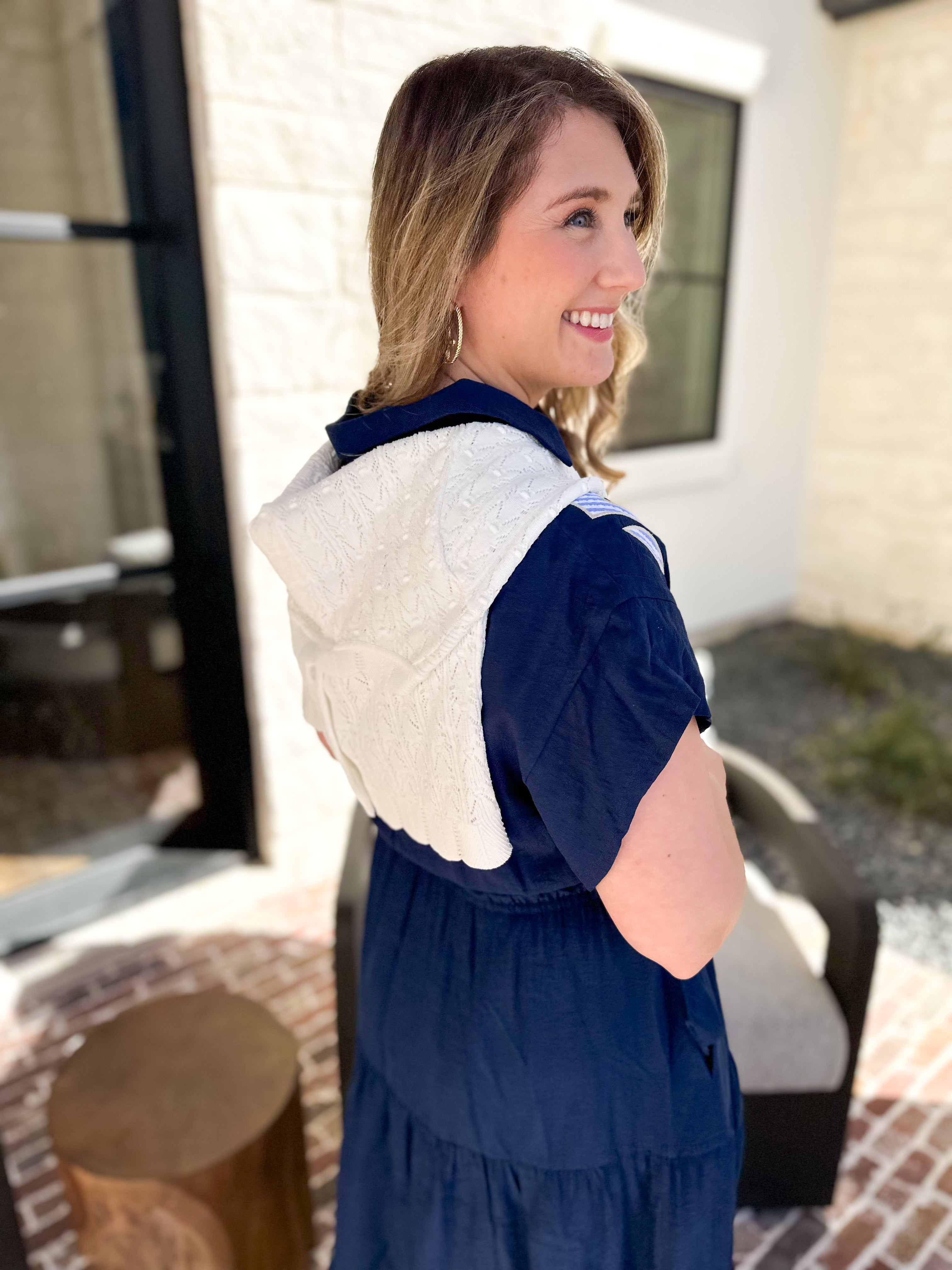 Pointelle Cardigan - Ivory-230 Sweaters/Cardis-ALLIE ROSE-July & June Women's Fashion Boutique Located in San Antonio, Texas