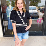Kendra Blouse-200 Fashion Blouses-ENTRO-July & June Women's Fashion Boutique Located in San Antonio, Texas