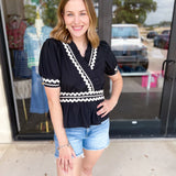 Kendra Blouse-200 Fashion Blouses-ENTRO-July & June Women's Fashion Boutique Located in San Antonio, Texas