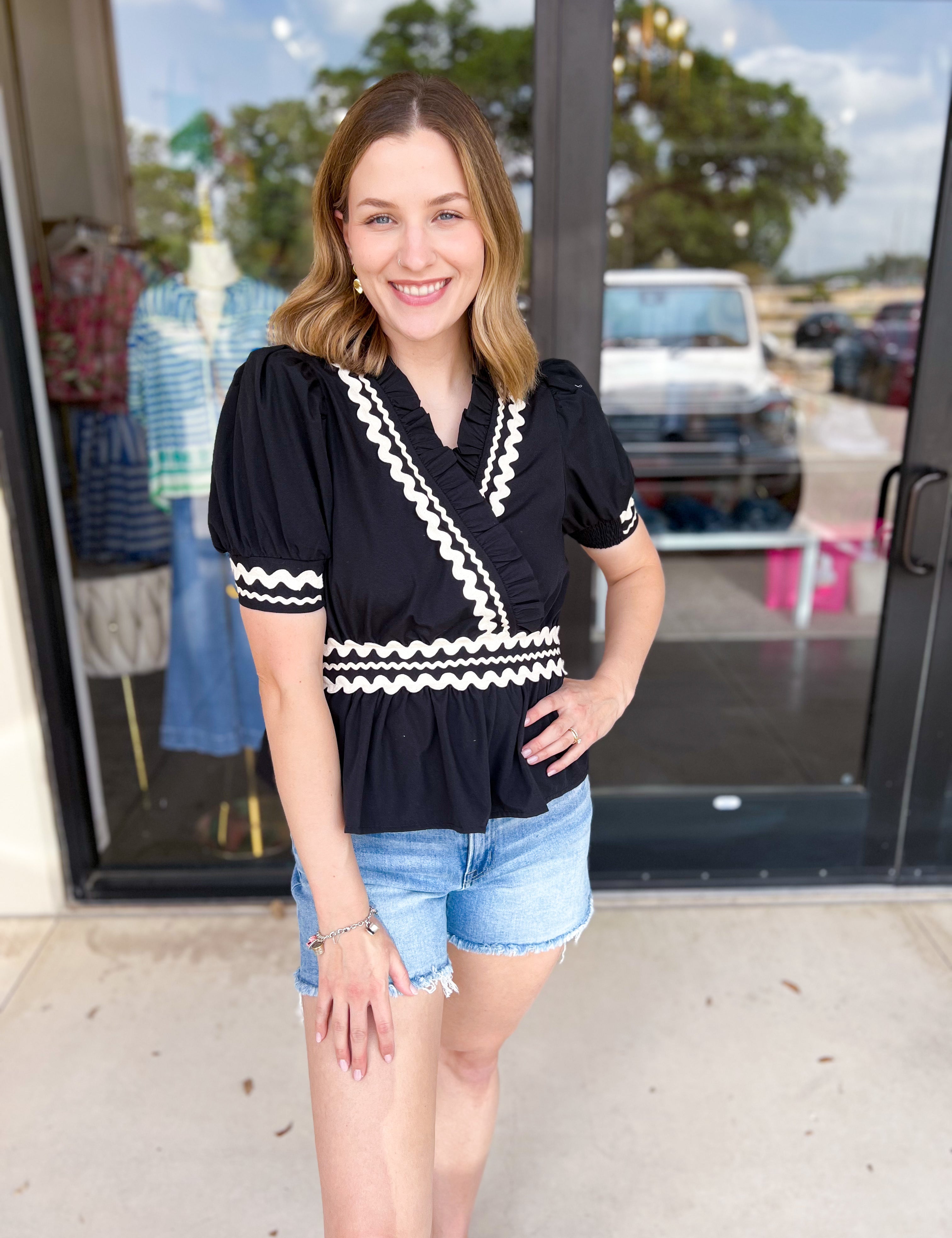 Kendra Blouse-200 Fashion Blouses-ENTRO-July & June Women's Fashion Boutique Located in San Antonio, Texas