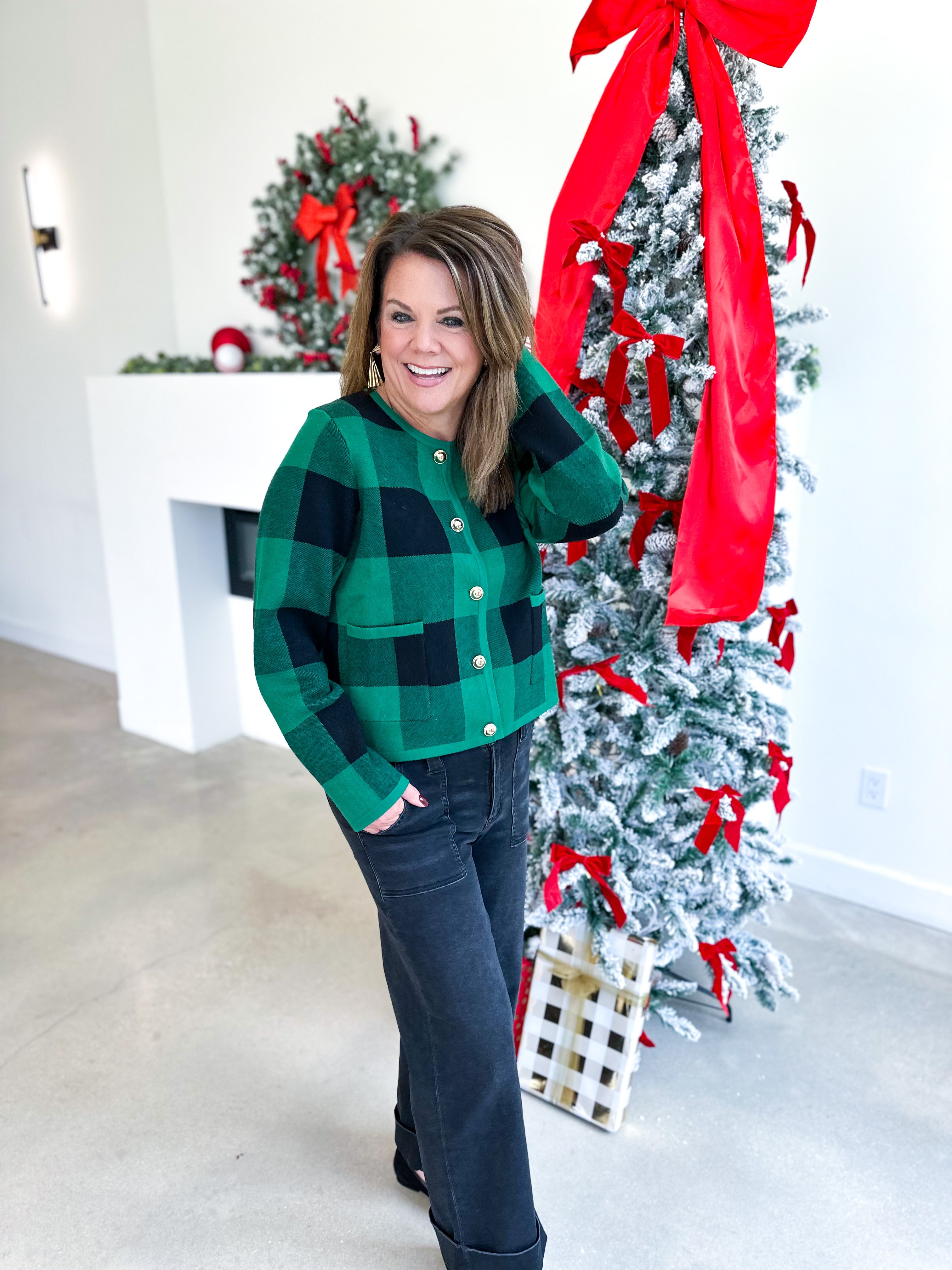 The Kat Cardigan - Pine-230 Sweaters/Cardis-ENTRO-July & June Women's Fashion Boutique Located in San Antonio, Texas