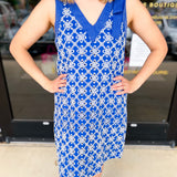 Royal Blue Embroidered Mini Dress-510 Mini-FATE-July & June Women's Fashion Boutique Located in San Antonio, Texas