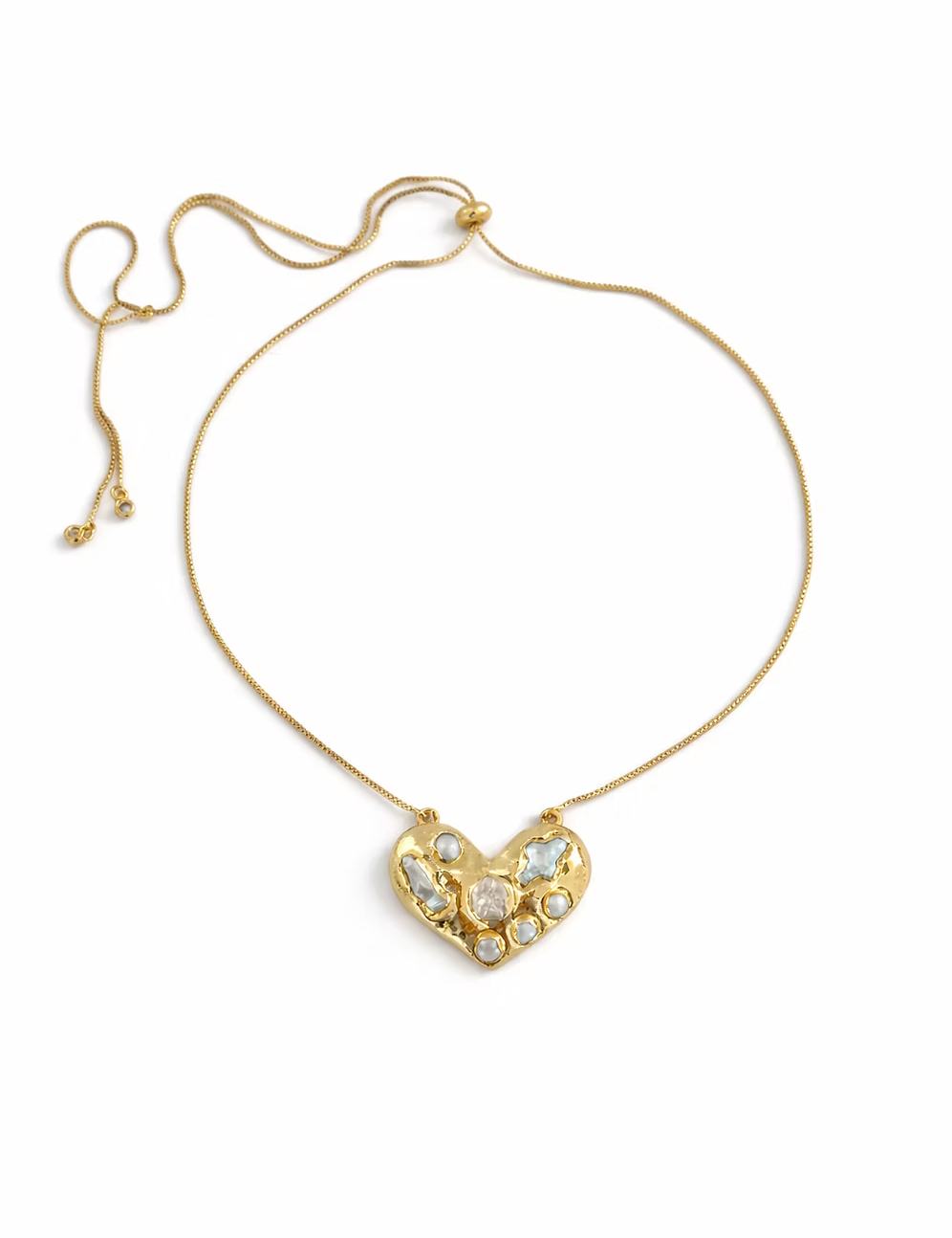 Easton Elle - Heavenly Heart Slip Necklace-110 Jewelry & Hair-Easton Elle-July & June Women's Fashion Boutique Located in San Antonio, Texas