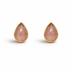 Easton Elle - Tear Drop Stud Earrings - Rose Quartz-110 Jewelry & Hair-Easton Elle-July & June Women's Fashion Boutique Located in San Antonio, Texas
