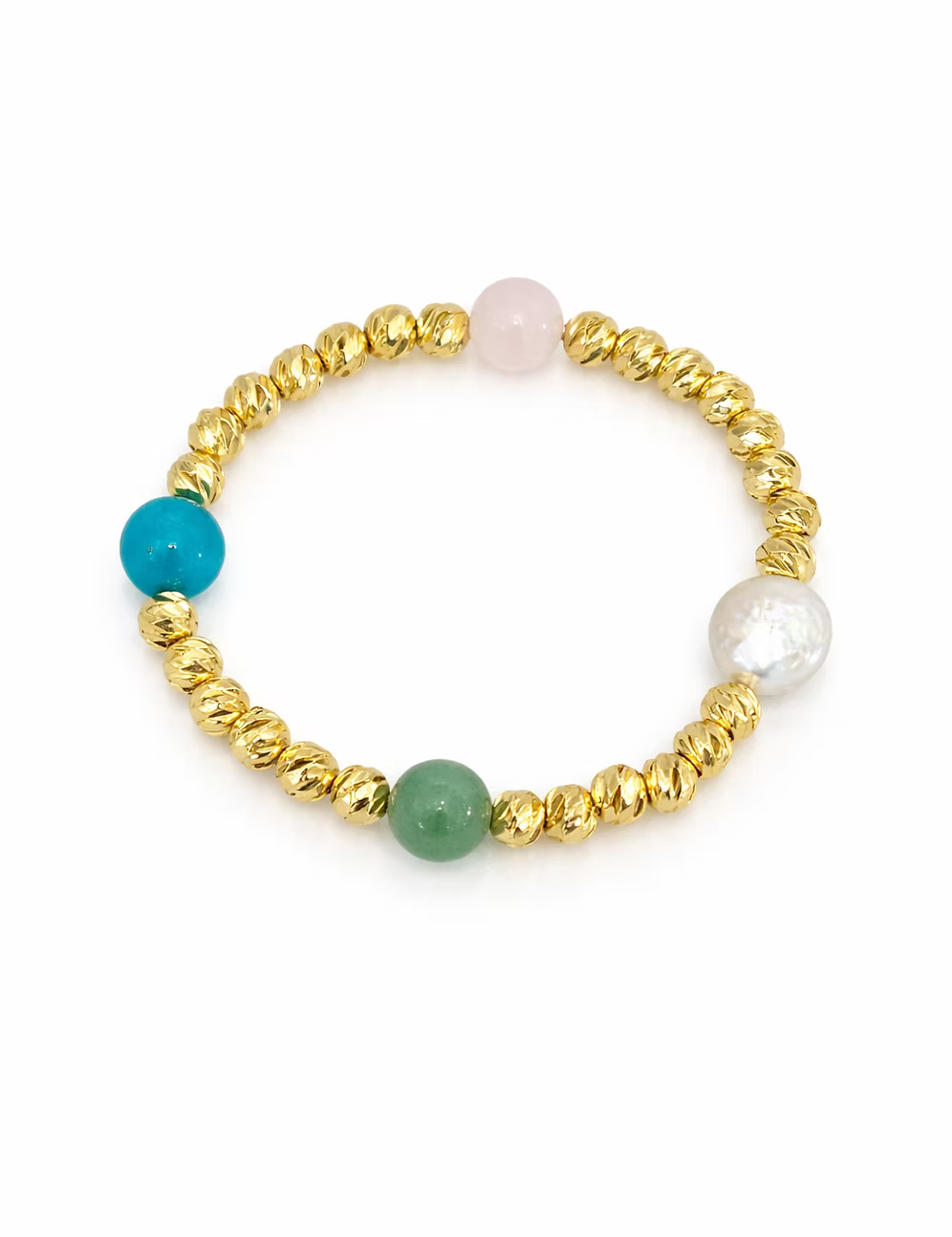 Easton Elle - Beam Multi Stone Bracelet - Gold-110 Jewelry & Hair-Easton Elle-July & June Women's Fashion Boutique Located in San Antonio, Texas