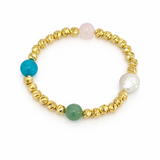 Easton Elle - Beam Multi Stone Bracelet - Gold