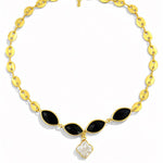 Easton Elle - Clover Pearl Necklace - Black-110 Jewelry & Hair-Easton Elle-July & June Women's Fashion Boutique Located in San Antonio, Texas