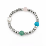 Easton Elle - Beam Multi Stone Bracelet - Silver
