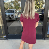 Modal Athletic Mini Dress - Rosewood-510 Mini-SKIES ARE BLUE-July & June Women's Fashion Boutique Located in San Antonio, Texas