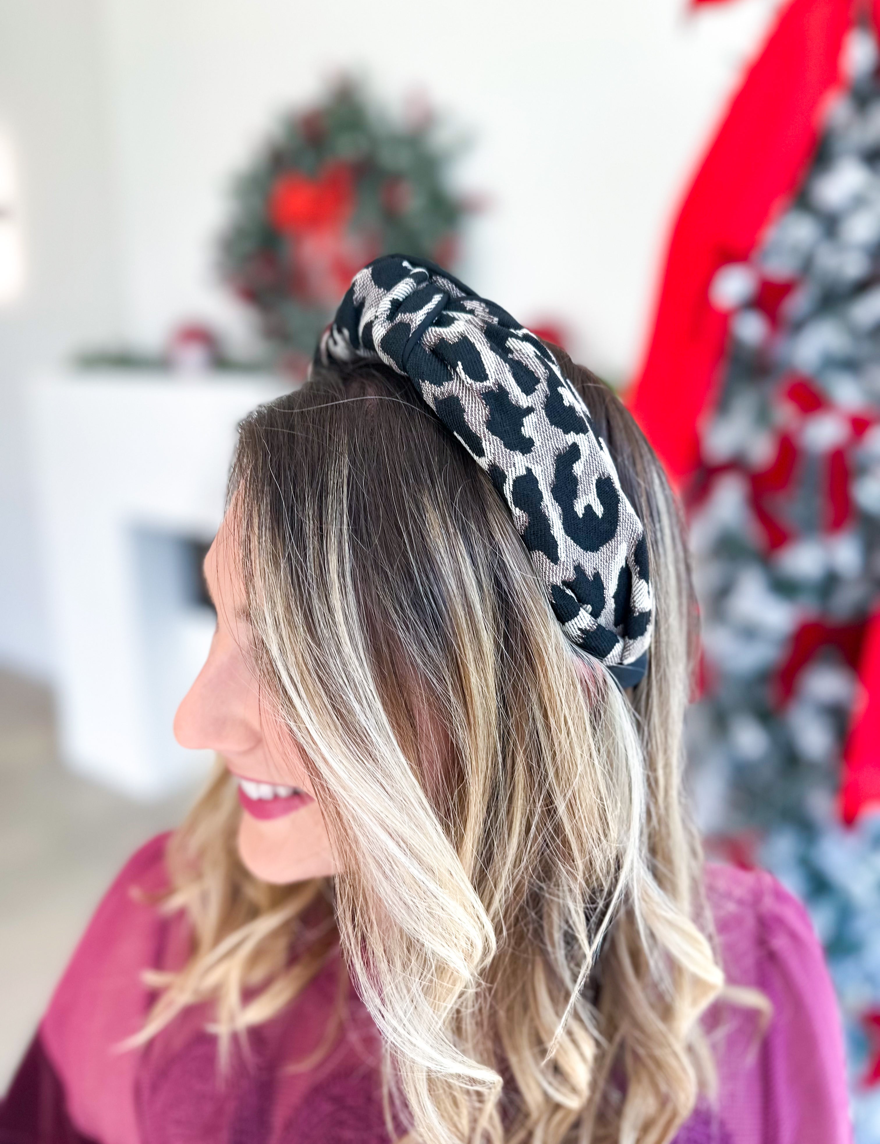 Leopard Knotted Headband-130 ACCESSORIES-SHIRALEAH-July & June Women's Fashion Boutique Located in San Antonio, Texas