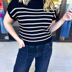 Pink Friday Doorbuster - Mock Neck Knit Sweater Top - Black - ONLINE-PINK FRIDAY DOORBUSTERS-BLU PEPPER-July & June Women's Fashion Boutique Located in San Antonio, Texas