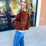 Golden Quilted Jacket-600 Outerwear-FATE-July & June Women's Fashion Boutique Located in San Antonio, Texas