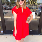 The Melinda Mini Dress - Red-510 Mini-PINCH-July & June Women's Fashion Boutique Located in San Antonio, Texas