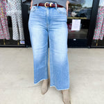 Vervet - High Rise Comfort Stretch Wide Leg Jeans-400 Pants-VEVERT BY FLYING MONKEY-July & June Women's Fashion Boutique Located in San Antonio, Texas