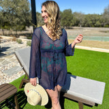Marina Cover Up - Navy-300 Athleisure/Lounge-SHIRALEAH-July & June Women's Fashion Boutique Located in San Antonio, Texas
