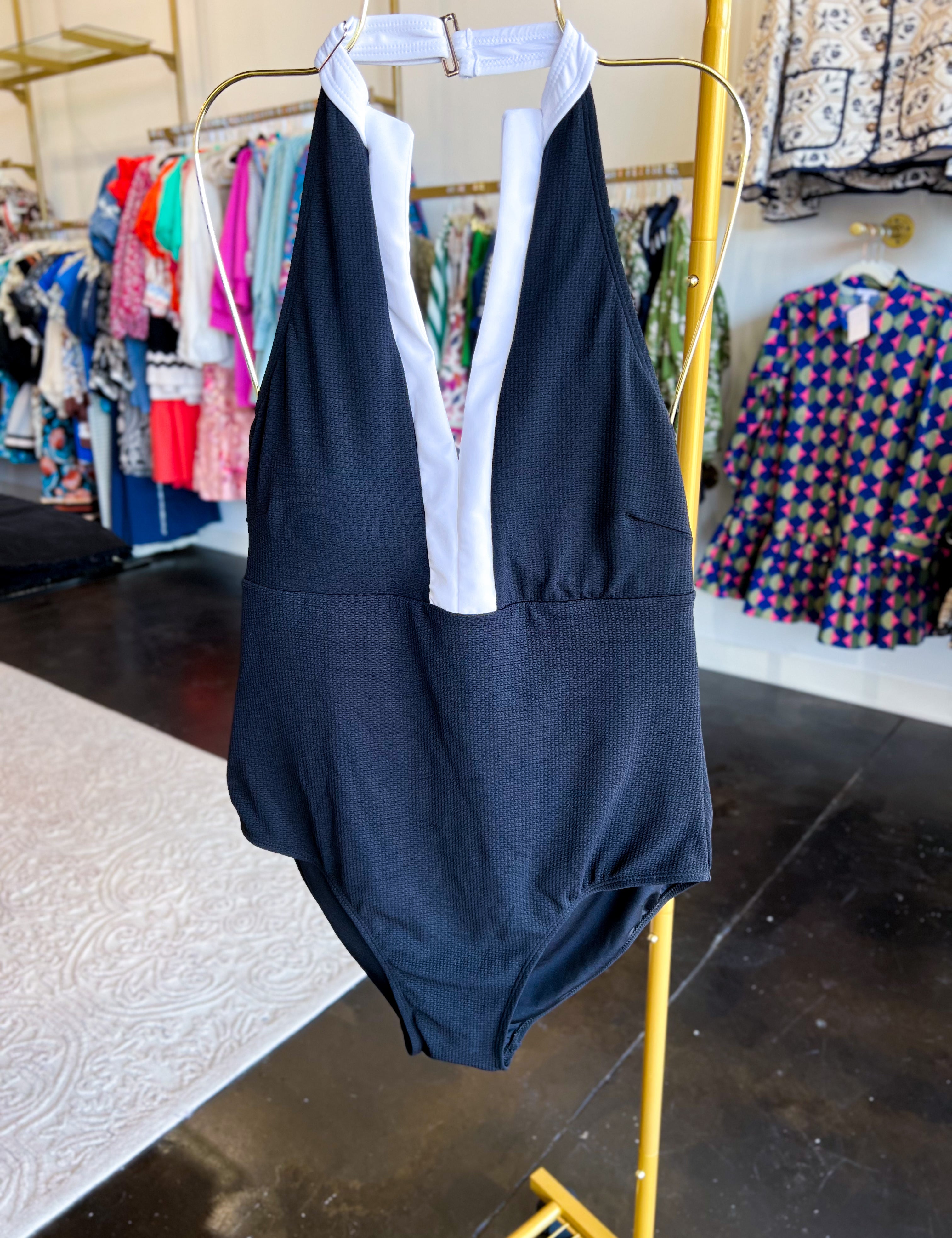 Mary Square - Black Collins Swimsuit - FINAL SALE-300 Athleisure/Lounge-MARY SQUARE-July & June Women's Fashion Boutique Located in San Antonio, Texas