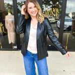 The Girlfriend Blazer-600 Outerwear-SKIES ARE BLUE-July & June Women's Fashion Boutique Located in San Antonio, Texas