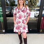 The Olivia Mini Dress - Burgundy-510 Mini-ENTRO-July & June Women's Fashion Boutique Located in San Antonio, Texas
