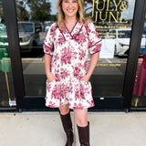 The Olivia Mini Dress - Burgundy-510 Mini-ENTRO-July & June Women's Fashion Boutique Located in San Antonio, Texas
