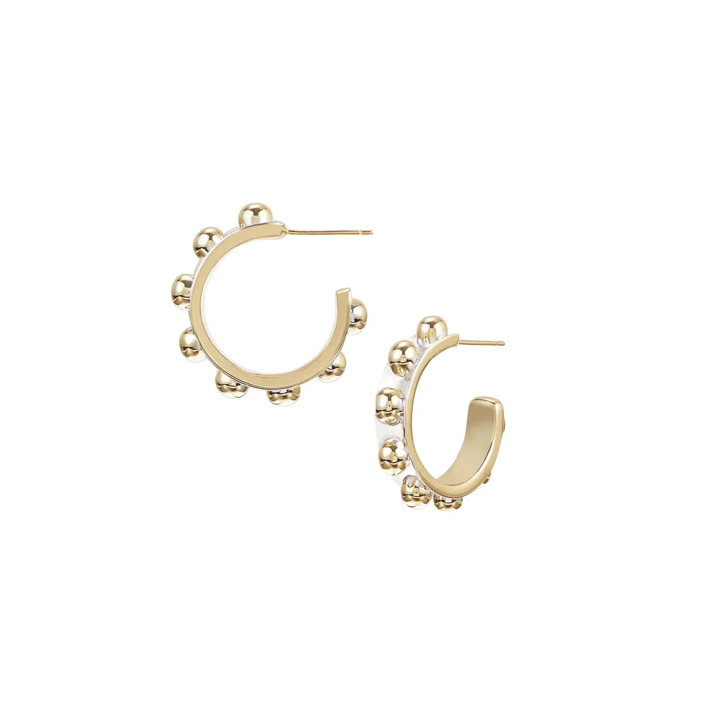 Natalie Wood - Enchanted Mini Beaded Hoop Earrings - Silver-110 Jewelry & Hair-Natalie Wood-July & June Women's Fashion Boutique Located in San Antonio, Texas