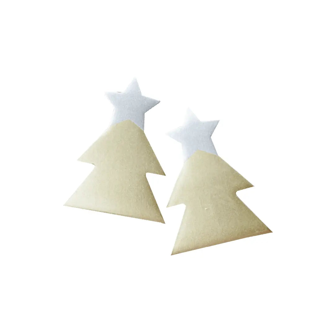 Sunshine Tienda - Silver Christmas Tree Horn Earrings-110 Jewelry & Hair-Sunshine Tienda-July & June Women's Fashion Boutique Located in San Antonio, Texas