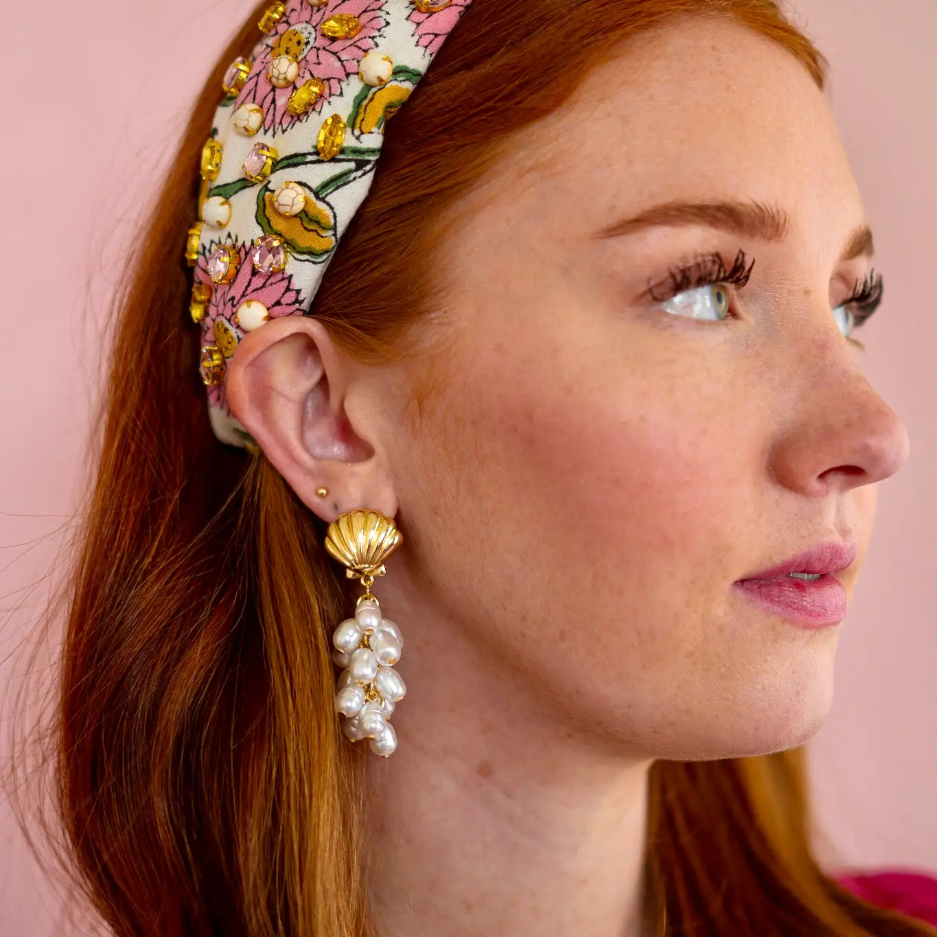 Bohemian Gemme - Seashell Pearl Drop Earrings-110 Jewelry & Hair-Bohemian Gemme-July & June Women's Fashion Boutique Located in San Antonio, Texas