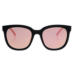 FREYRS - Taylor Oversized Sunglasses - Matte Black/Pink Mirror-130 Accessories-FREYRS-July & June Women's Fashion Boutique Located in San Antonio, Texas