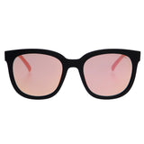 FREYRS - Taylor Oversized Sunglasses - Matte Black/Pink Mirror-130 Accessories-FREYRS-July & June Women's Fashion Boutique Located in San Antonio, Texas