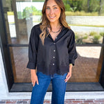Work to Happy Hour Blouse - Black-200 Fashion Blouses-ENTRO-July & June Women's Fashion Boutique Located in San Antonio, Texas