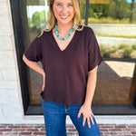 Liverpool - Simplicity Dolman Top - Java-210 Casual Blouses-LIVERPOOL JEANS COMPANY-July & June Women's Fashion Boutique Located in San Antonio, Texas
