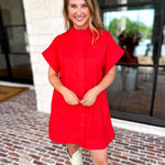The Everyday Red Mini Dress-510 Mini-ENTRO-July & June Women's Fashion Boutique Located in San Antonio, Texas