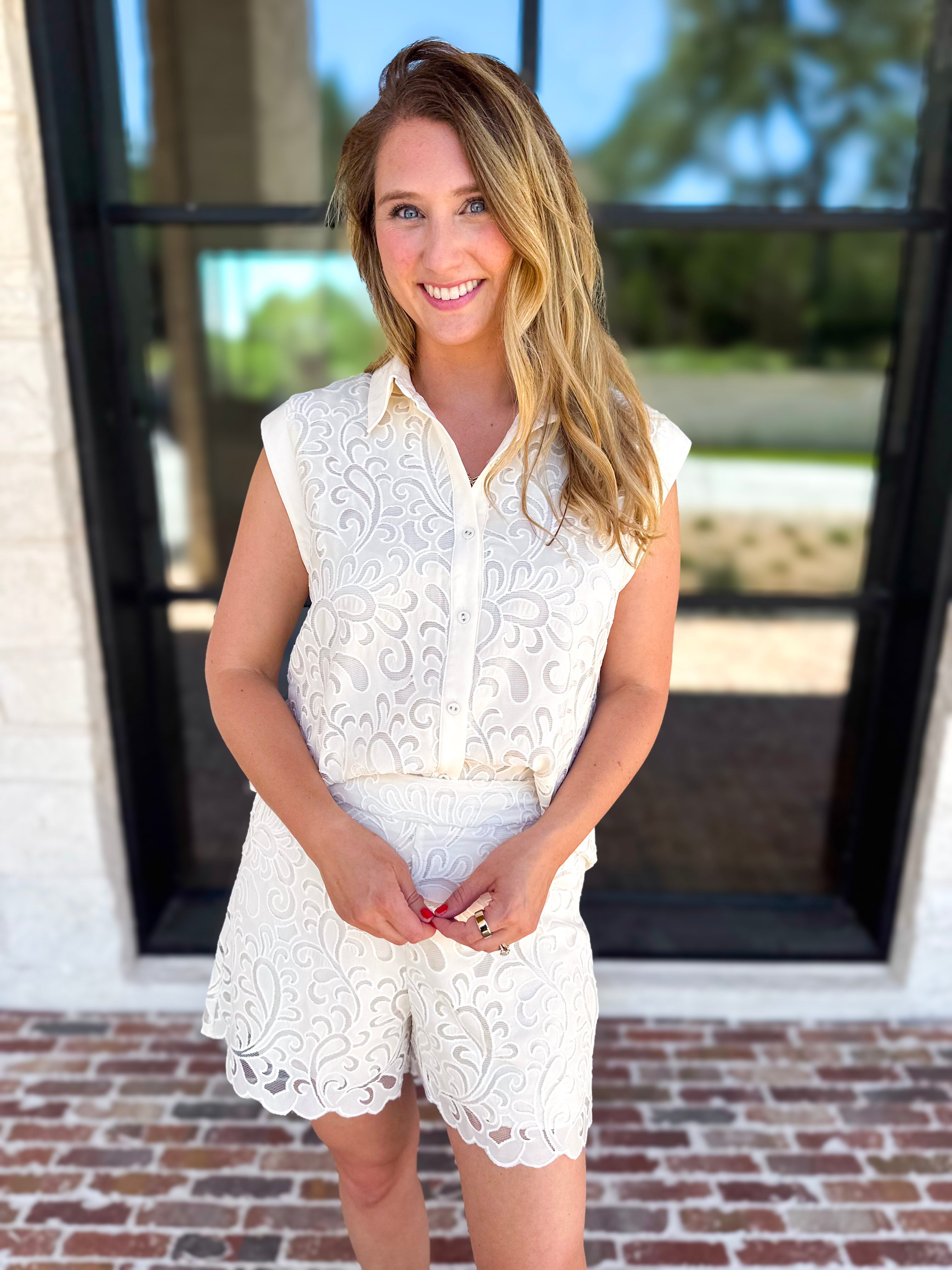 The Hamptons Tank & Shorts Set-510 Mini-SKIES ARE BLUE-July & June Women's Fashion Boutique Located in San Antonio, Texas