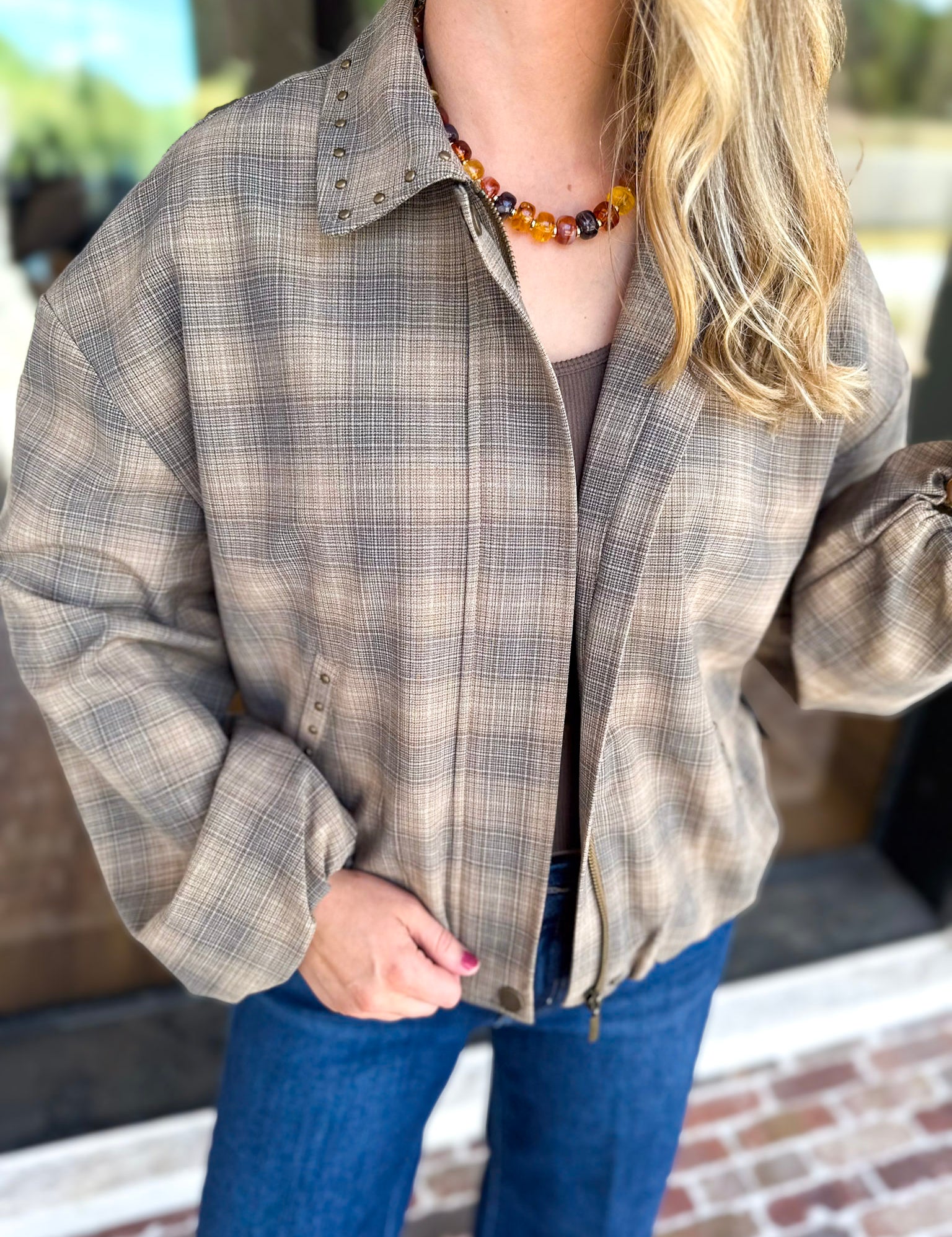 Liverpool - Kensington Bubble Hem Jacket-600 Outerwear-LIVERPOOL JEANS COMPANY-July & June Women's Fashion Boutique Located in San Antonio, Texas