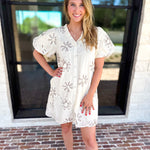 Ivory Sands Floral Mini Dress-510 Mini-JODIFL-July & June Women's Fashion Boutique Located in San Antonio, Texas