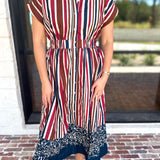 Simply Classic Stripe & Floral Midi Dress-500 Midi-TCEC-July & June Women's Fashion Boutique Located in San Antonio, Texas
