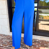 Spring It Girl Trouser - Electric Blue-400 Pants-SKIES ARE BLUE-July & June Women's Fashion Boutique Located in San Antonio, Texas