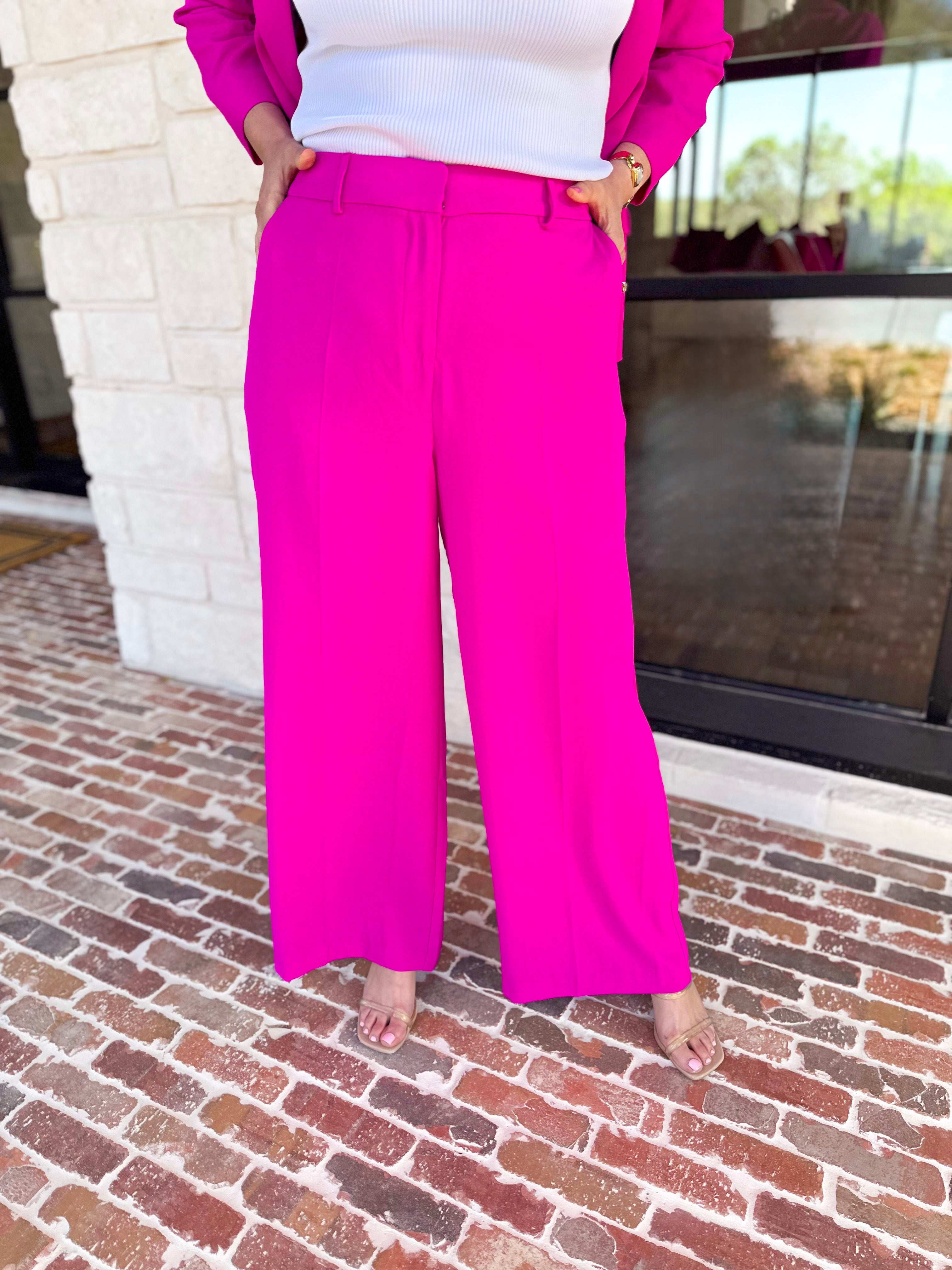 Spring It Girl Trouser - Hot Pink-400 Pants-SKIES ARE BLUE-July & June Women's Fashion Boutique Located in San Antonio, Texas