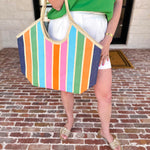 Capri Tote Bag - Pink Multi-130 ACCESSORIES-SHIRALEAH-July & June Women's Fashion Boutique Located in San Antonio, Texas