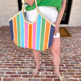 Capri Tote Bag - Pink Multi-130 ACCESSORIES-SHIRALEAH-July & June Women's Fashion Boutique Located in San Antonio, Texas